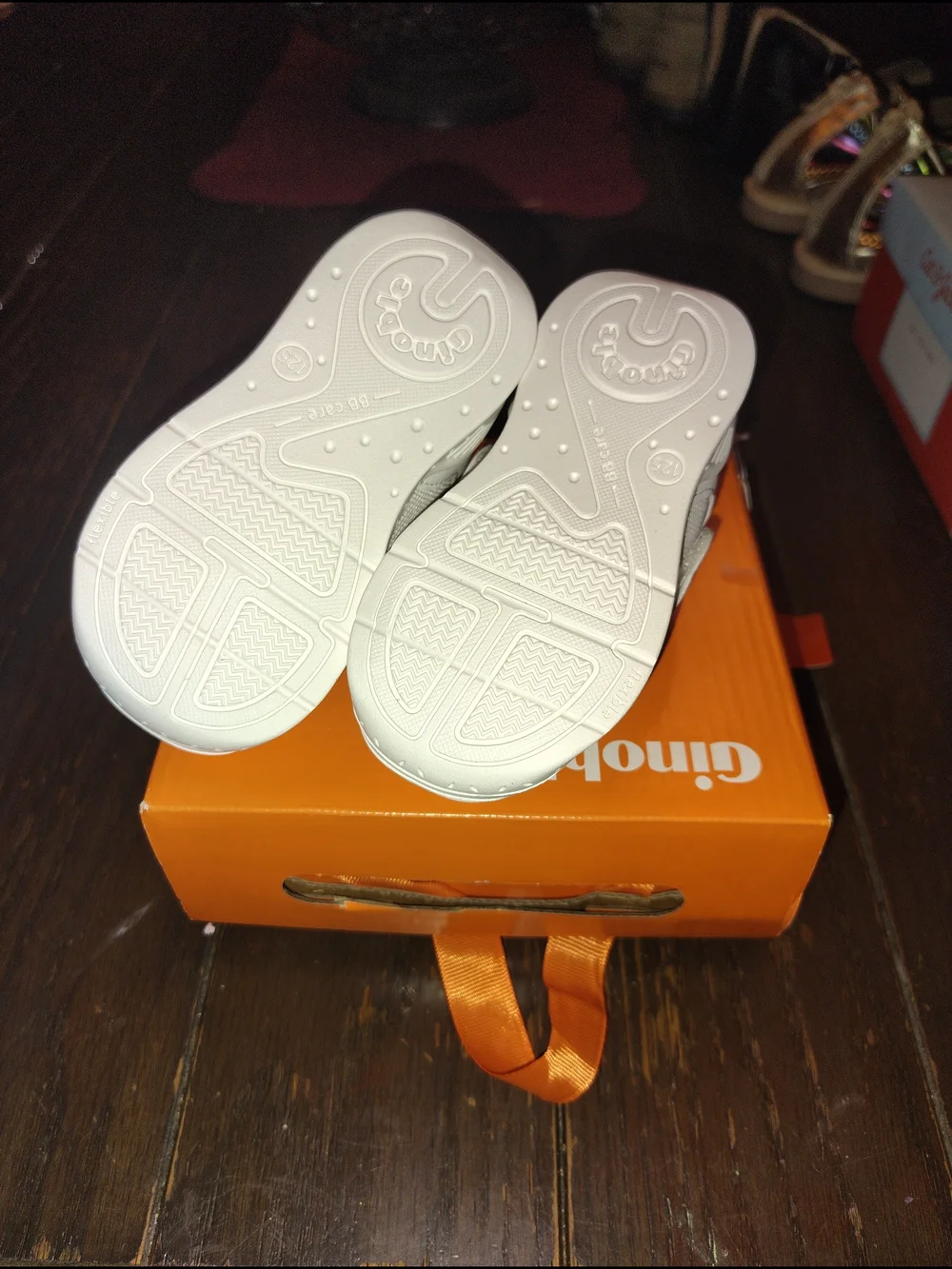 Kids White Toddler Walker Shoes - Size 5